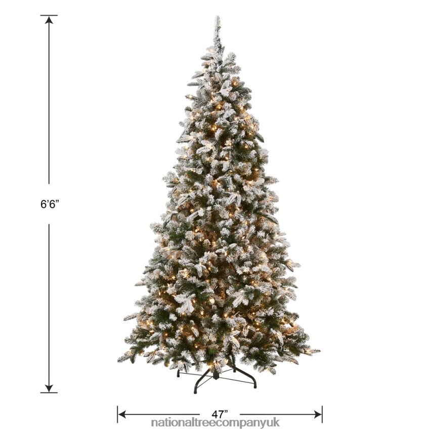 Trees | National Tree Company Pre-Lit \Feel Real\ Artificial Christmas Tree Everest Fir Green White Lights Includes Stand 65 Feet F2L4F146